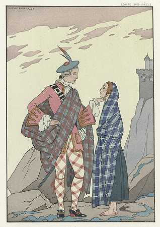 N别害怕，孩子！18世纪苏格兰`Nayez pas peur, petite ! ; Écosse XVIIIe siècle (1923) by George Barbier
