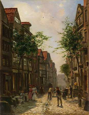 Altstadtgasse（汉堡）`Altstadtgasse (Hamburg) (1886) by Hermann Rieck
