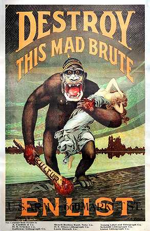 摧毁这个疯狂的畜生`Destroy this mad brute (Vernichte dieses verrückte Vieh) (1917) by Harry Ryle Hopps