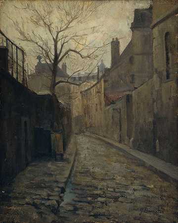 拉陶街`La rue Rataud (1900) by Germain Eugène Bonneton