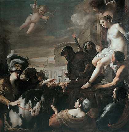 克洛林达营救了奥林多和索夫罗尼亚`Clorinda rescues Olindo and Sophronia (1646) by Mattia Preti