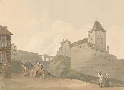 诺曼底迪耶普城堡`Castle at Dieppe, Normandy by Samuel Davis