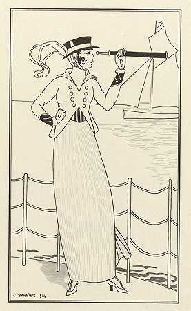 巴黎时装杂志，1914年，第164期`Journal des Dames et des Modes, Costumes Parisiens, 1914, No. 164 (1914) by George Barbier