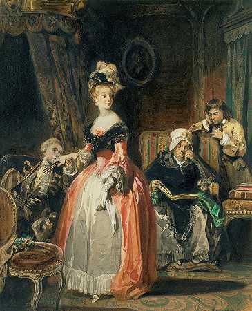 偷来的吻`The Stolen Kiss (Probably 1830s) by Camille-Joseph-Etienne Roqueplan