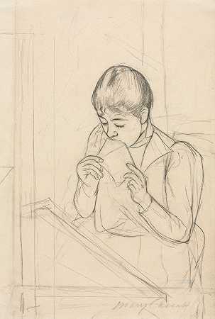 信`The Letter (1890~1891) by Mary Cassatt