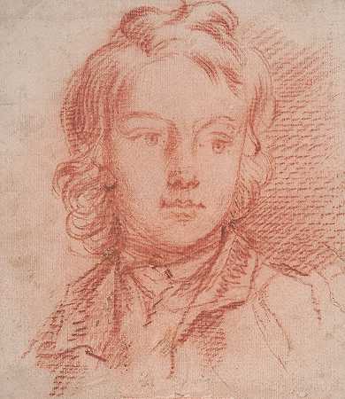 一个年轻人的肖像`Portrait of a Young Man by George Knapton