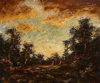 晨光`Morning Light (1902) by Ralph Albert Blakelock