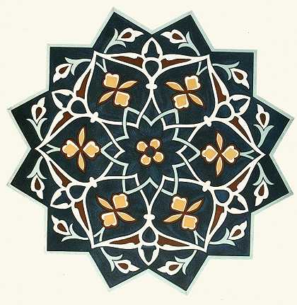 来自阿富汗边界委员会Pl 02的18块装饰瓷砖`18 plates of ornamental tiles from the Afghan Boundary Commission Pl 02 (1884) by Afghan Boundary Commission