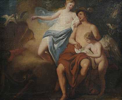 维纳斯、水星和丘比特`Venus, Mercury and Cupid (18th Century) by Italian School
