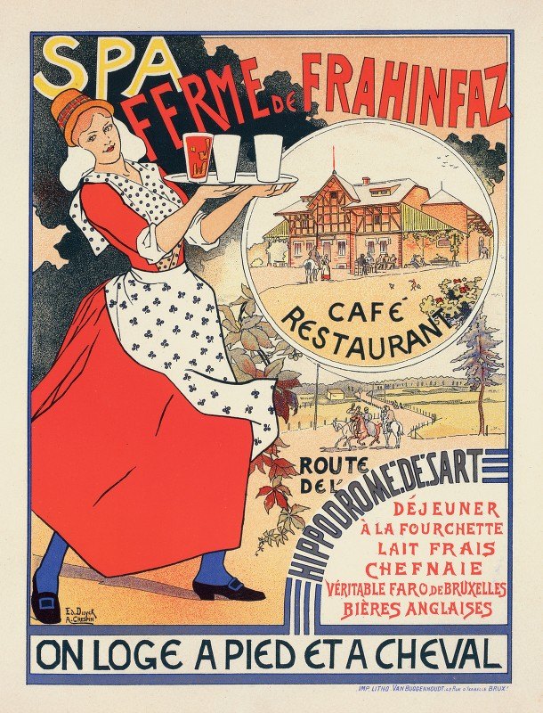 弗拉辛法兹农场`Ferme De La Frahinfaz (1896) by Edouard Duyck