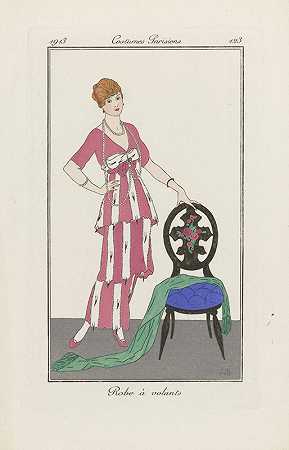 褶边连衣裙`Robe à volants (1913) by Jan van Brock