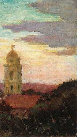 罗马圣伊西多`St. Isidor, Rome (1911) by James Carroll Beckwith