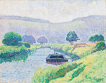 安伯里河谷（阿鲁尼约基）`Amberleyn jokilaakso (Arunjoki) (1911) by Alfred William Finch