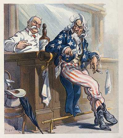 诚实的酒保牙套`The honest bartenders bracer (1909) by Udo Keppler