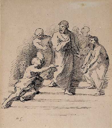 富人和拉撒路`The Rich Man and Lazarus (1879) by Helene Schjerfbeck