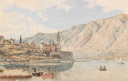 从巴勒莫俯瞰佩莱格里诺山`A view of Monte Pellegrino seen from Palermo by Jakob Alt