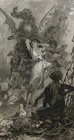 死亡之舞`The Dance Of Death by Alphonse Mucha
