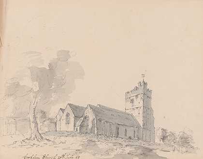 英格兰库克汉姆圣三一教区教堂`Holy Trinity Parish Church, Cookham, England (1793) by James Moore