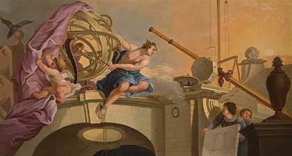 天文学的寓言`An Allegory Of Astronomy by After Jacques De Lajoue