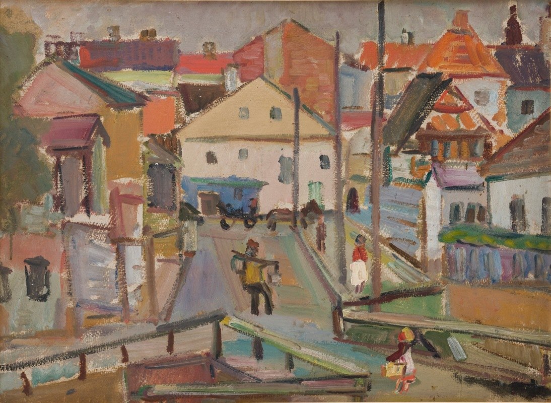 硅谷的水载体`Water~Carrier at Krzemieniec (1936) by Sasza Blonder
