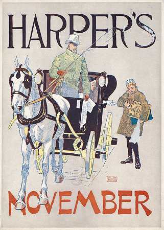 哈珀s十一月`Harpers November (1893) by Edward Penfield