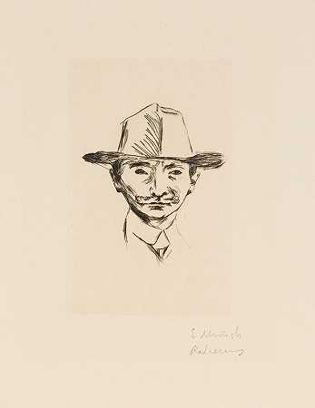 伊曼纽尔·戈尔茨坦`Emanuel Goldstein (1906) by Edvard Munch
