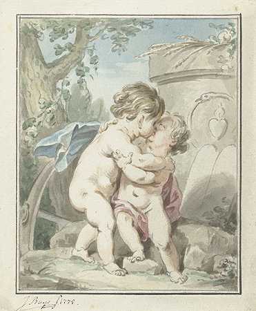 爱情寓言`Allegorie op de Liefde (1775) by Jacobus Buys