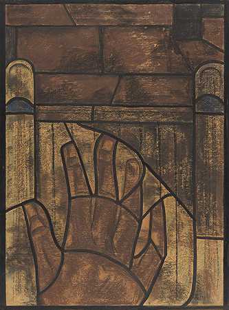 乌得勒支41区Dom中Noordertransept窗口的设计`Ontwerp voor raam in het Noordertransept in de Dom te Utrecht 41 (ca. 1878~1938) by Richard Nicolaüs Roland Holst
