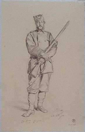 乔治·哈切特肖像。`Portrait de Georges Hachette. (1870) by Alexandre Bida