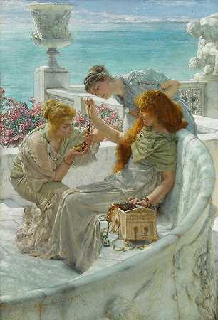 《财富》她最喜欢什么`Fortunes Favourite by Lawrence Alma-Tadema