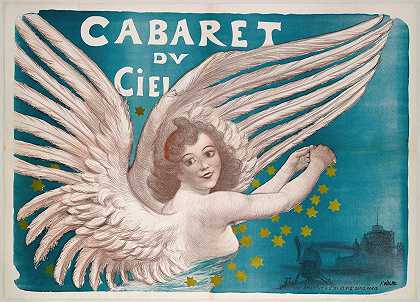 卡巴莱`Cabaret Du Ciel (Between 1880 And 1900) by Adolphe Léon Willette