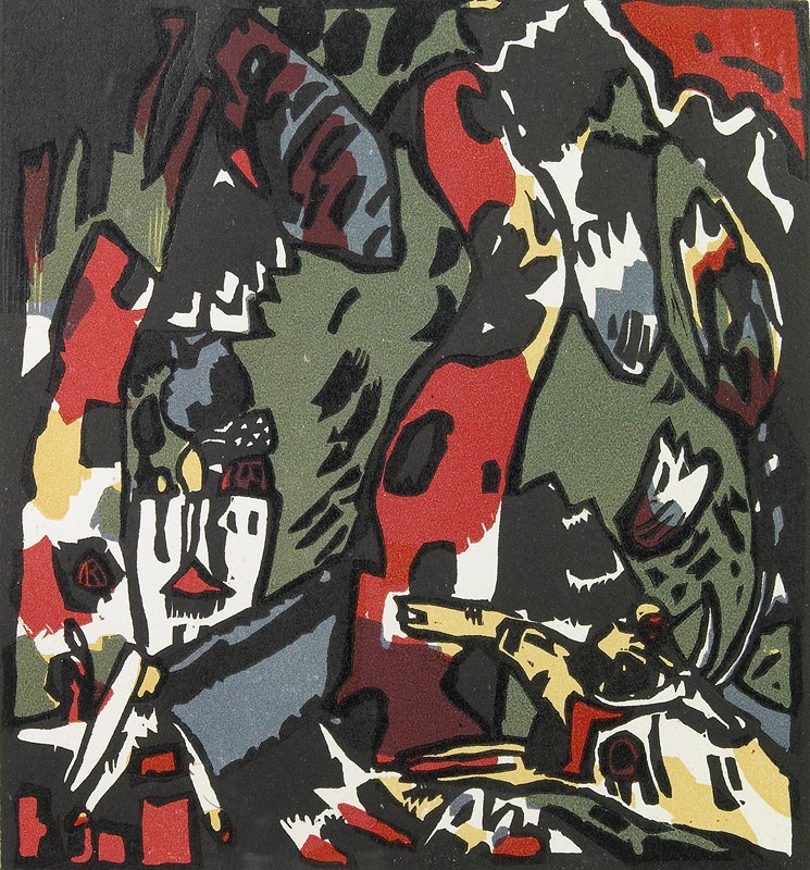 弓箭手`Bogenschütze (1908~09) by Wassily Kandinsky