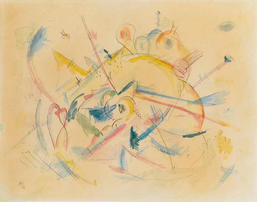 无标题（无标题）`Ohne Titel (Untitled) (1915) by Wassily Kandinsky