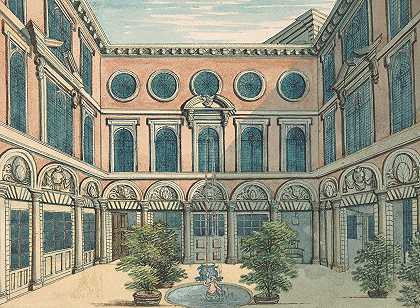 塔洛·钱德勒s厅`Tallow Chandlers Hall (between 1794 and 1800) by Samuel Ireland