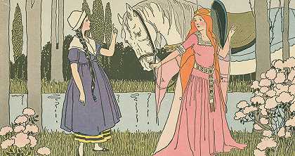 女仆拒绝给公主送水`The chambermaid refuses to bring water to the princess (1921) by Margaret Evans Price