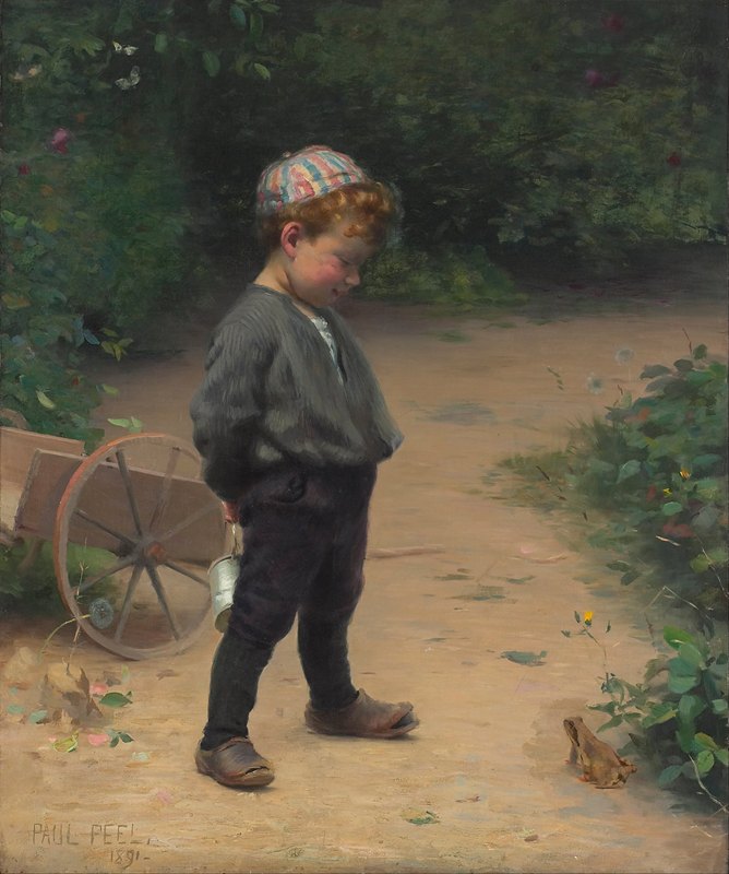 年轻的生物学家`The Young Biologist (1891) by Paul Peel