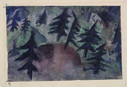 松树`The Pine Trees (1921–22) by Kate Traumann Steinitz