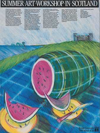 苏格兰夏季艺术工作室`Summer art workshop in Scotland (1985) by Cheryl Blover