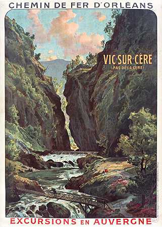 维克。当然。雪松`Vic.Sur.Cère (1900~1910) by Louis Tauzin