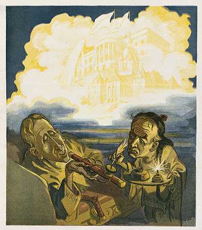 藏红花梦`A saffron dream (1906) by Udo Keppler