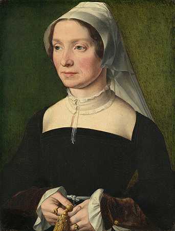 洪德科特家族成员的妻子`Wife of a Member of the de Hondecoeter Family (1543)
