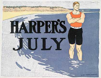 哈珀七月`Harpers July (1899) by Edward Penfield