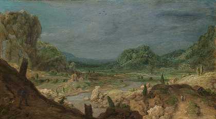 河谷`River Valley (c. 1626 ~ c. 1630) by Hercules Segers