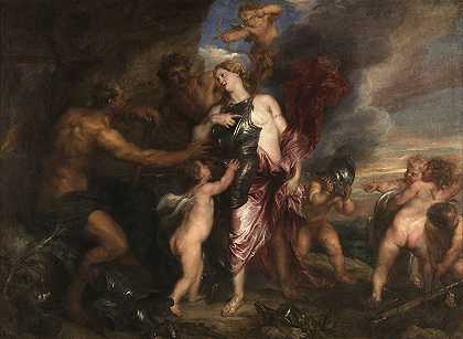 忒提斯在瓦肯接受阿喀琉斯的新盔甲s锻造厂`Thetis receives the new armour for Achilles in Vulcans forge (between 1630 and 1632) by Anthony van Dyck