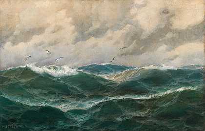 海洋绘画`Maritime Painting by Max Jensen