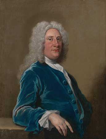 一个不知名的人`An Unknown Man (between 1730 and 1735) by Joseph Highmore