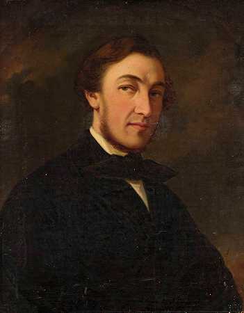 男子肖像`Portrait of a man (1856) by Władysław Majeranowski