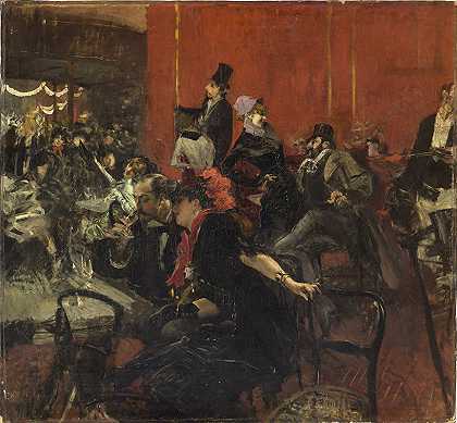 盛宴现场`Feast Scene (circa 1889) by Giovanni Boldini