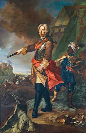 萨沃伊的尤金王子担任将军`Prinz Eugen von Savoyen als Feldherr (1725~1730) by Johann Gottfried Auerbach