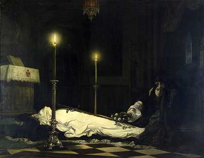 拉斯洛·胡尼亚迪的哀悼`The Mourning of László Hunyadi (1859) by Viktor Madarász
